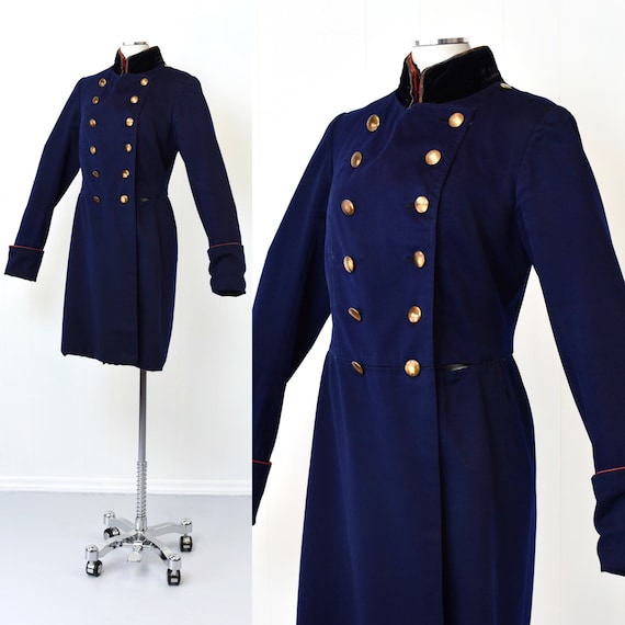 Antique Late 1800s German Military Blue Coat Jack… - image 4