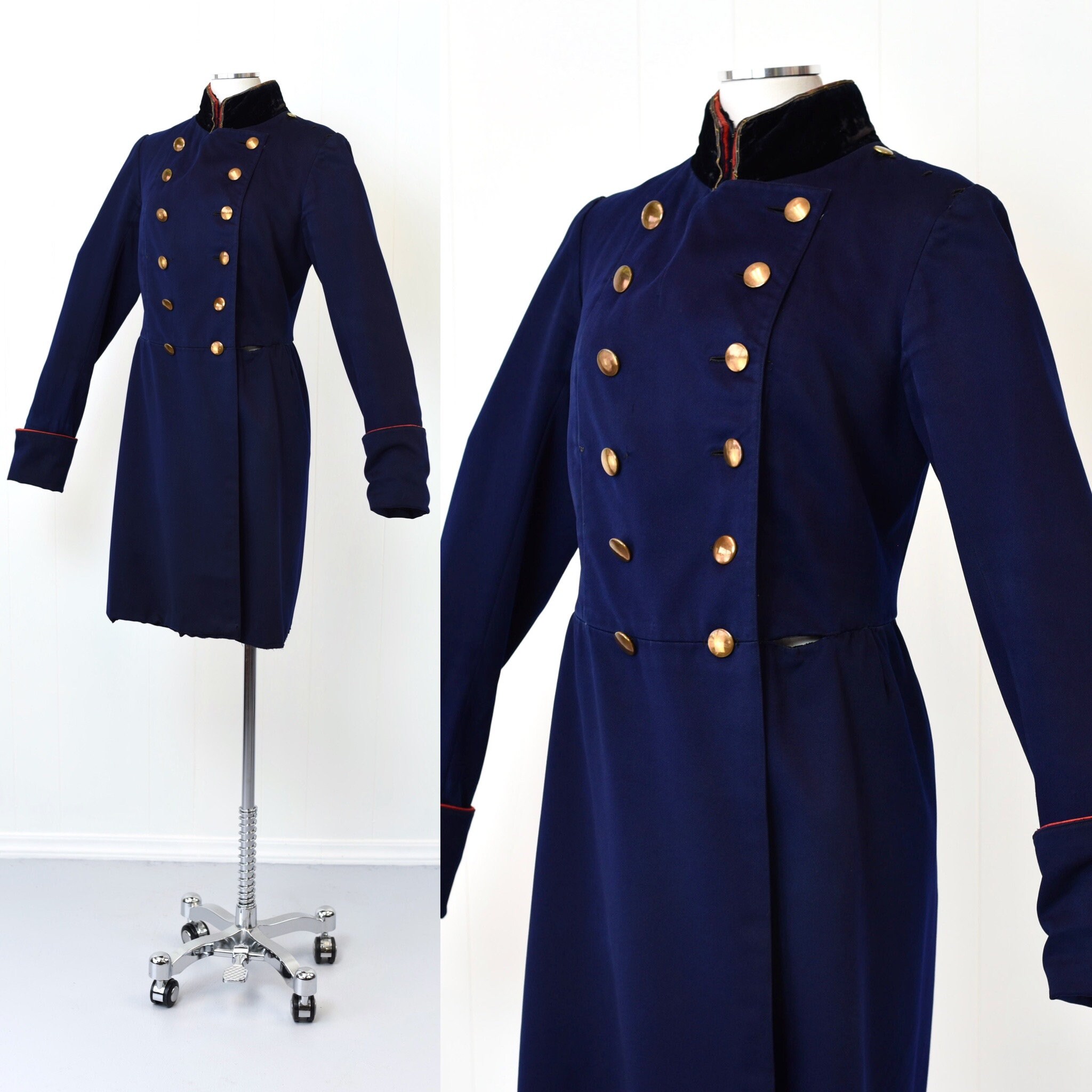 ジャケット・アウター vintage Germany navy coat b Navy Deck Zip-up Jacket - Vintage Military Design – Top Rank