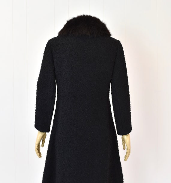 1960s/1970s Black Brown Fur Collar Mansfield Orig… - image 7