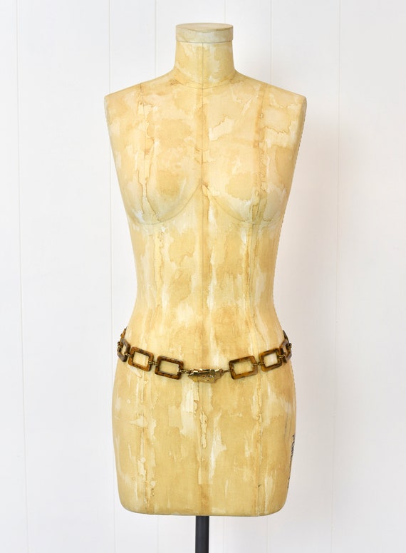 1960s/1970s Marbled Bakelite Rectangular Linked B… - image 8