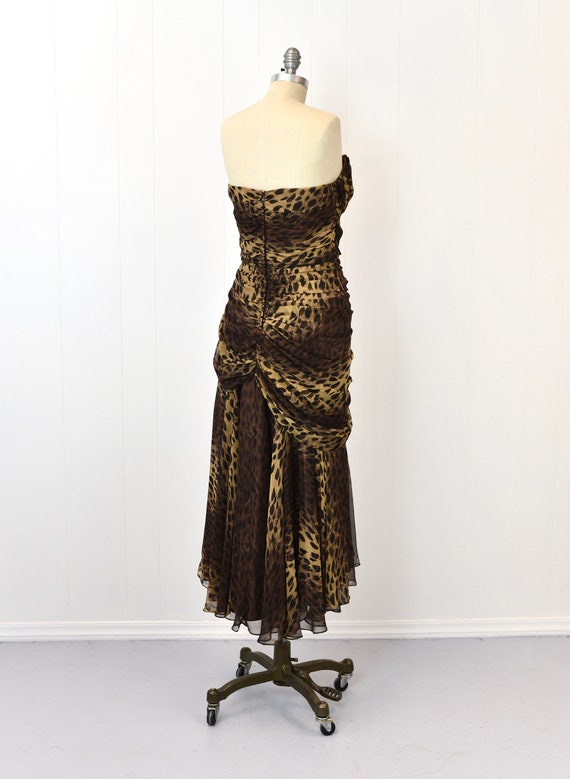 1980s Tadashi Cheetah Leopard Animal Print Party … - image 8