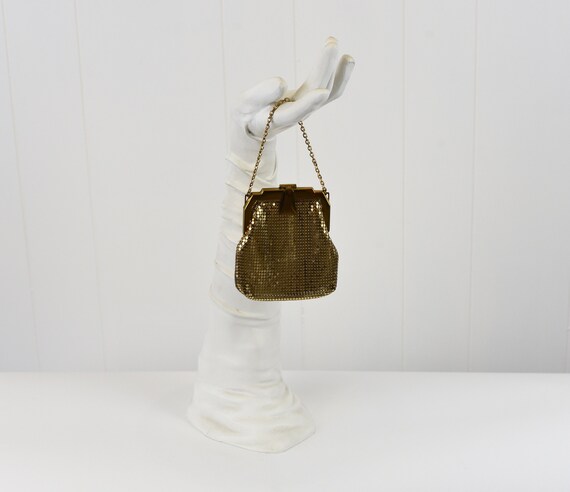 1940's Whiting & David Gold Metal Mesh Purse