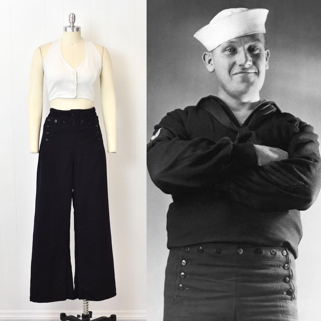 1940年代 WWⅡ US NAVY 実物 セーラーパンツ 官給 アンカーボタン il_1080xN.7091400277_74e8.jpg