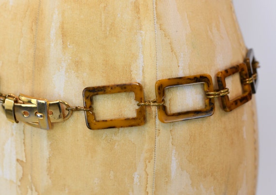 1960s/1970s Marbled Bakelite Rectangular Linked B… - image 6