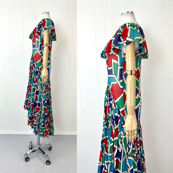 RARE 1980s Yves Saint Laurent Rive Gauche Colorfu… - image 3