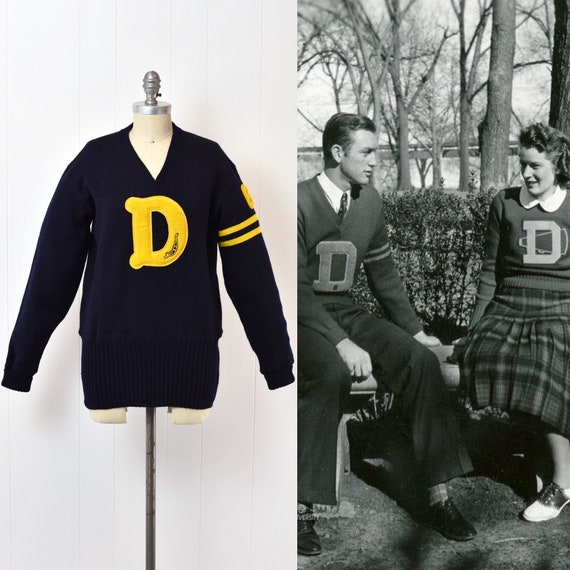 1950s Letterman Swimming Team Sweater Number 69