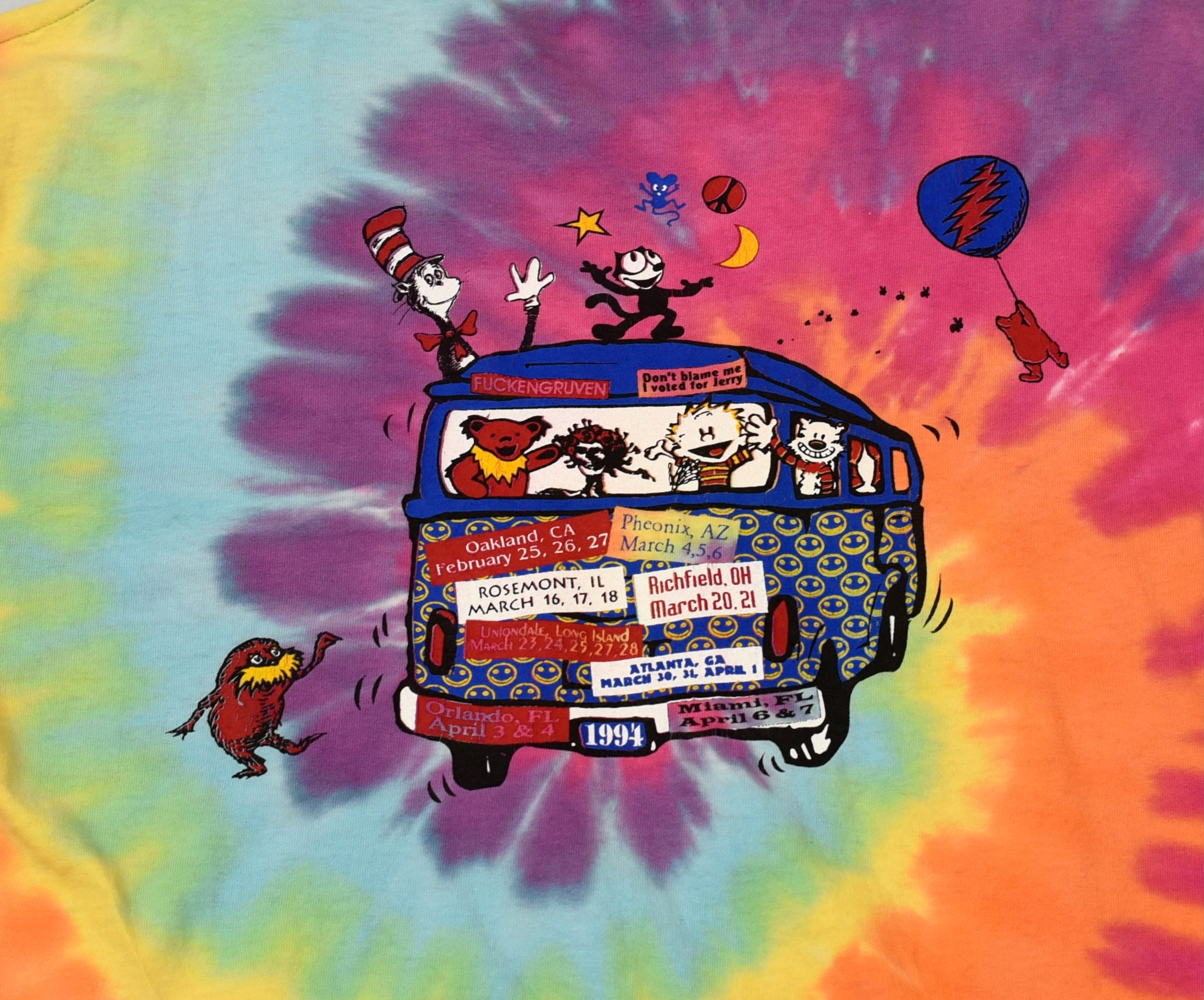 Vintage 1985 Grateful Dead Halloween 2-Sided Shirt - TokoPyramid