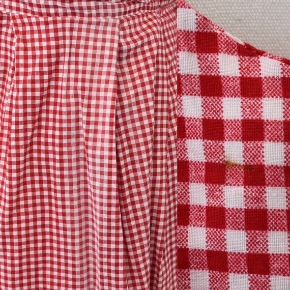 1950s Red & White Gingham Plaid Sherry Lynn Pinup… - image 10