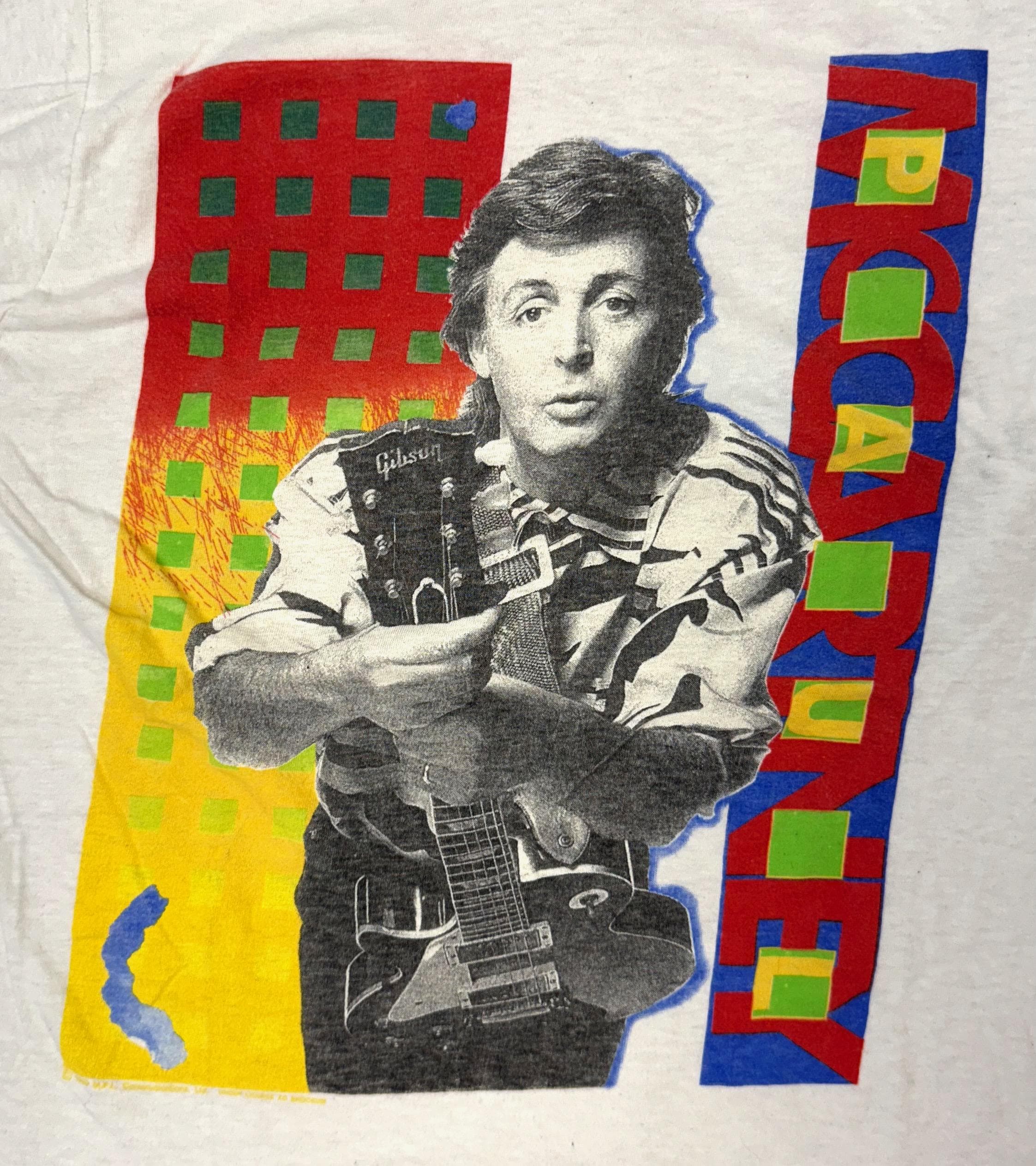 1989/1990 Paul Mccartney World Tour White Screen Stars Short