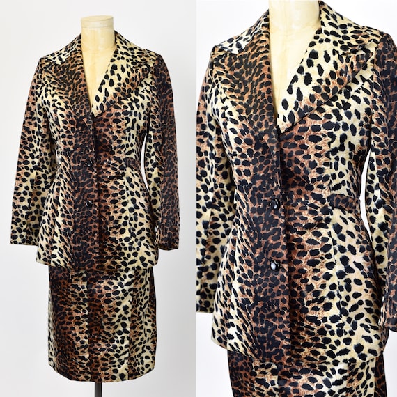 1960s Lilli Ann Leopard Suit Set
