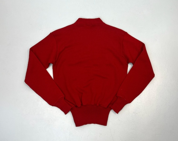 1950s 1959 Wilson Sporting Goods Red Wool Long Sleeve