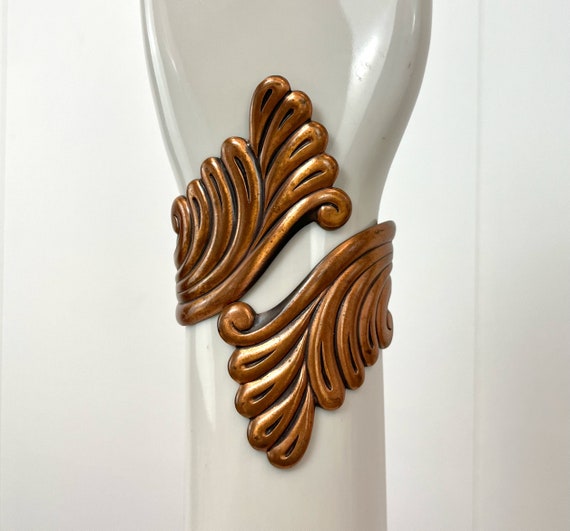 1970s Copper Feather Scroll Southwestern Renoir S… - image 1