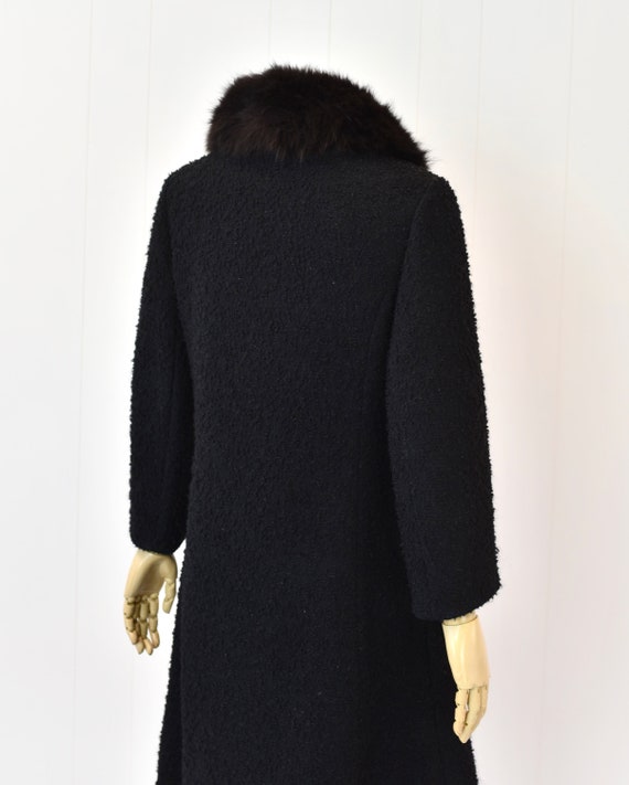 1960s/1970s Black Brown Fur Collar Mansfield Orig… - image 9