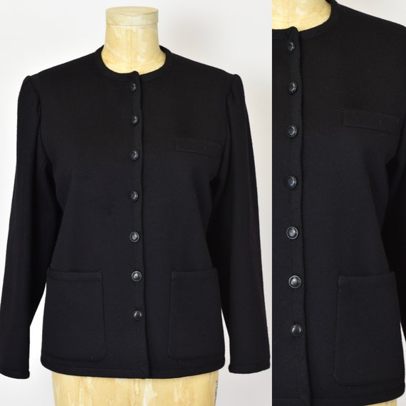 1980's Yves Saint Laurent Black Jacket - image 1