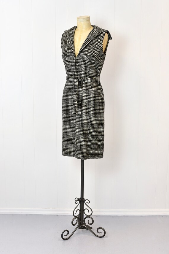 1960s Houndstooth Print Sloat & Co Wool Mod Shift… - image 3