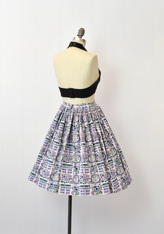 1950s Fruit & Floral Novelty Print Circle Skirt - image 6