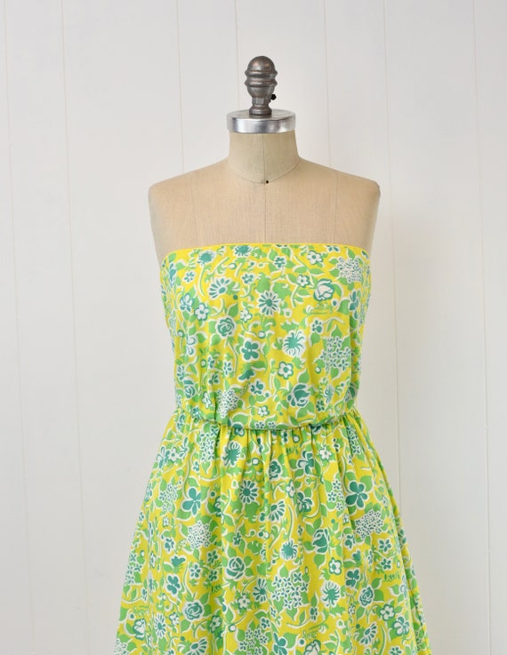 1980s Lilly Pulitzer Yellow Green Floral The Lill… - image 2