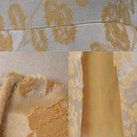 1950s/1960s Gold Metallic Floral Brocade Cocktail… - image 10