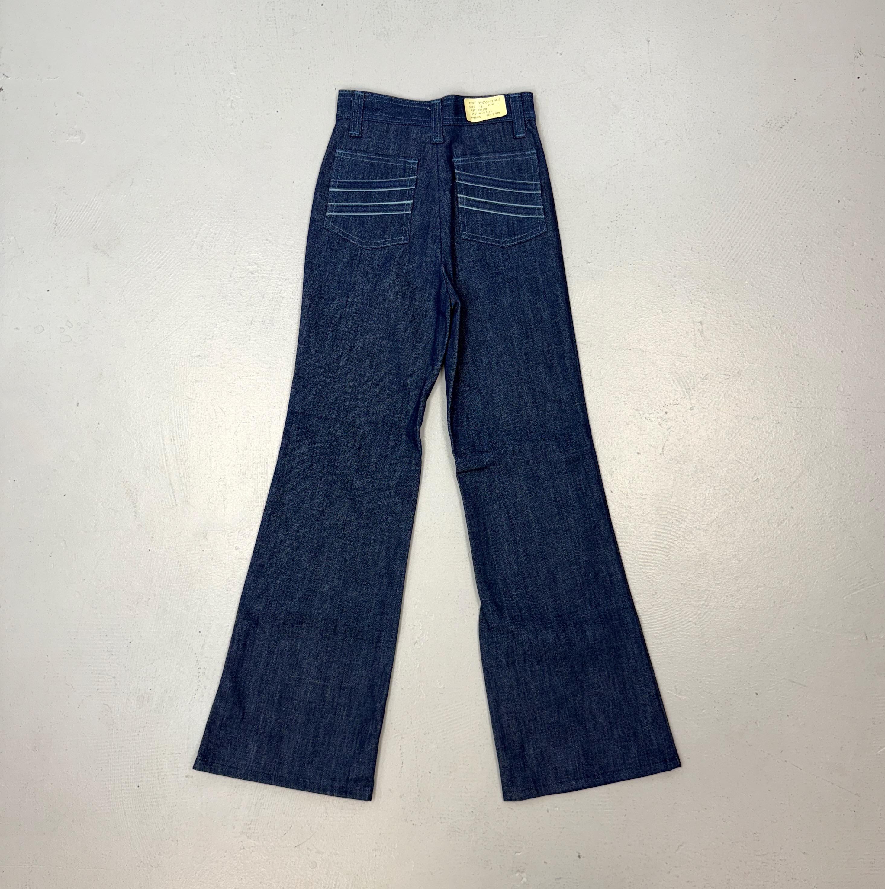 NOS 1970s Blue Denim Jeans Childrens Youth Unworn Deadstock Pants Trousers