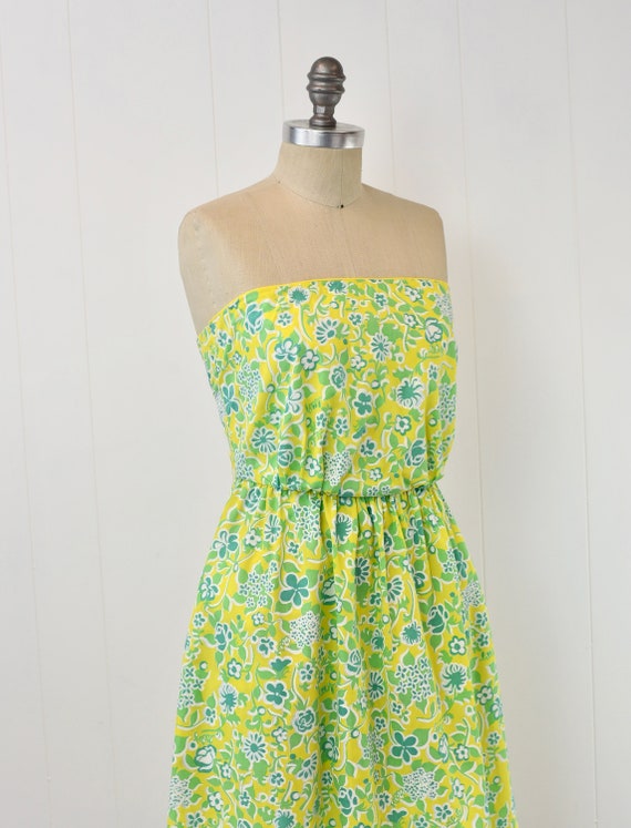 1980s Lilly Pulitzer Yellow Green Floral The Lill… - image 5