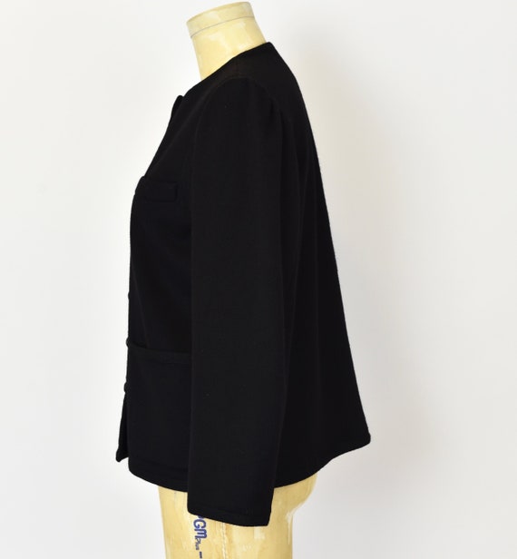 1980's Yves Saint Laurent Black Jacket - image 3