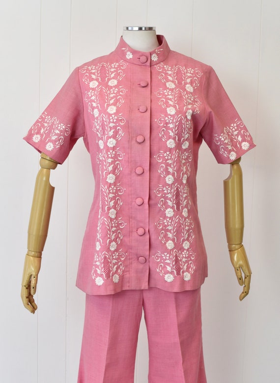 Women Vintage Floral Spring Strap Linen Blouse HH056