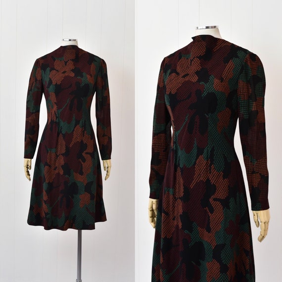 1970s/1980s Pauline Trigere Green Brown & Black A… - image 1