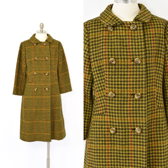 1960's Mustard Houndstooth Coat