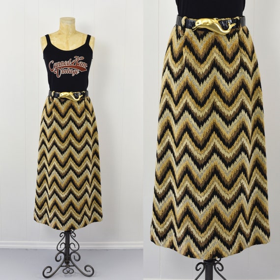 1970's Chevron Tapestry Skirt
