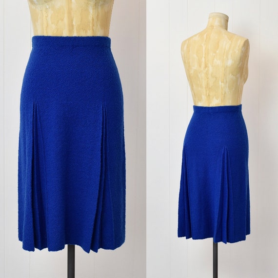 1980s Adolfo Cobalt Royal Blue Sequin Two Piece J… - image 9