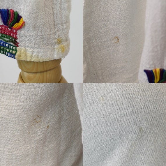 1960s/1970s Embroidered Woodstock Hippie Boho Pea… - image 8