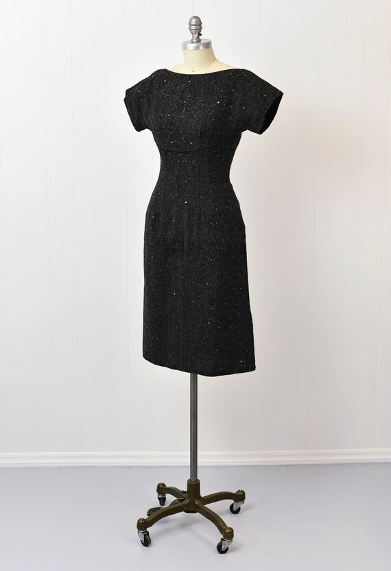 1950s Jerry Gilden Black Rhinestone Cocktail Wigg… - image 10