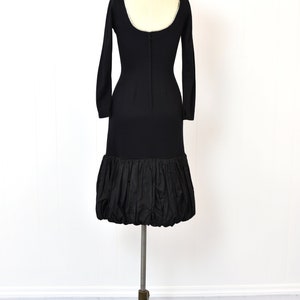 1960s Black Rhinestoned Party Dress image 5
