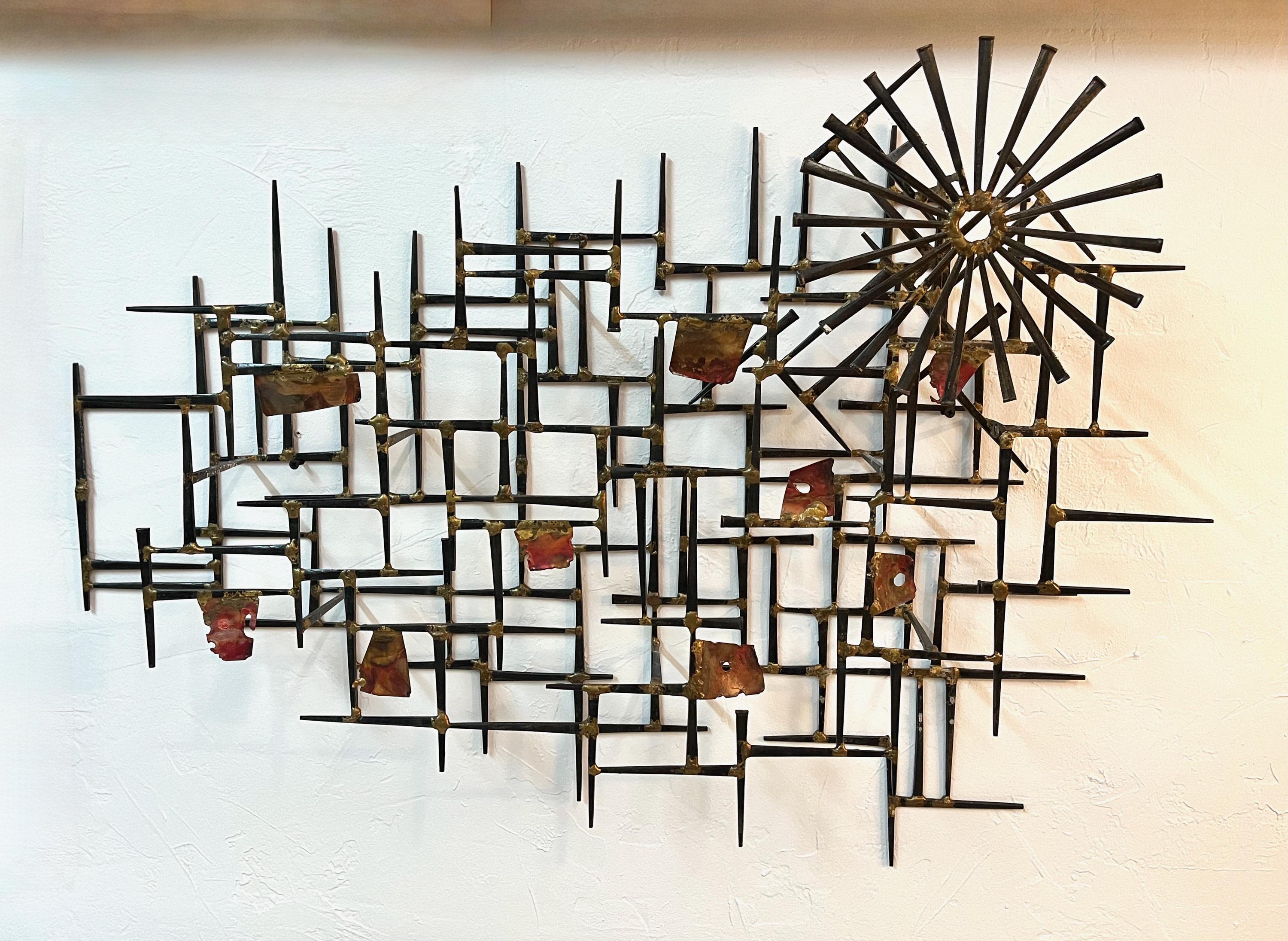 Vintage Mid Century Brutalist Nail Handmade Hanging Wall Art - Etsy