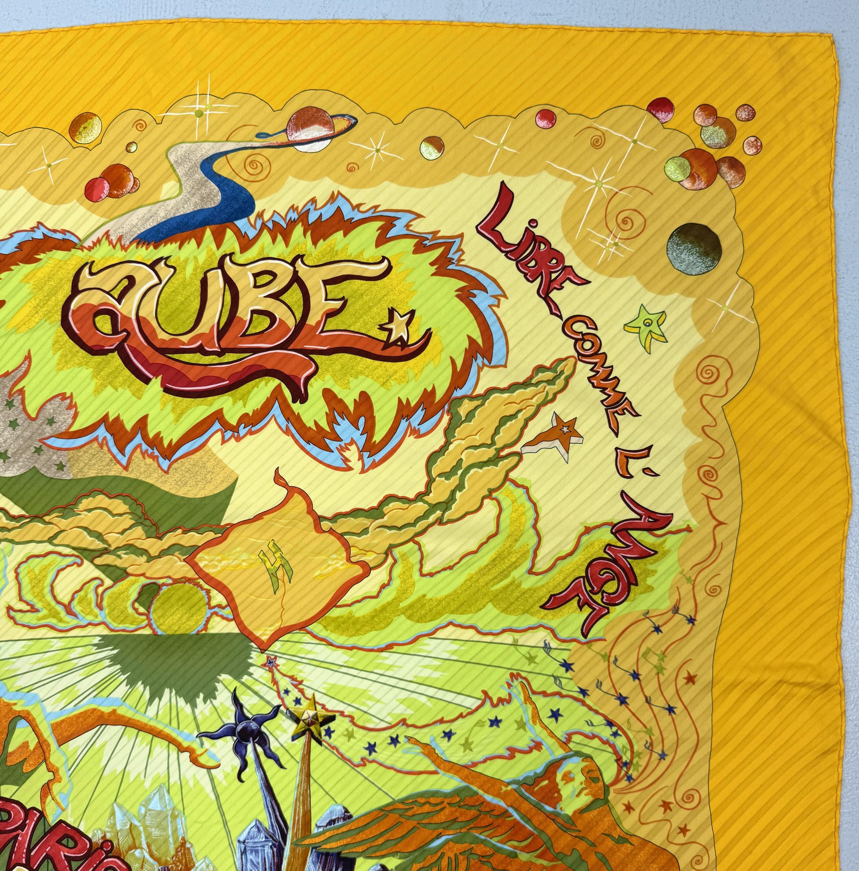 Vintage 1999 Hermes Aube Libre Comme L'ange Zoe Pauwels Yellow