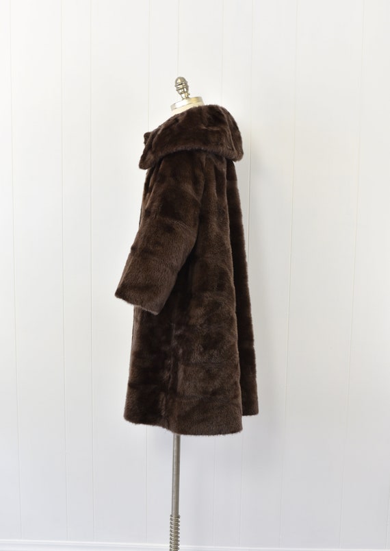 1960s Brown Faux Fur Teddy Bear Coat - image 4