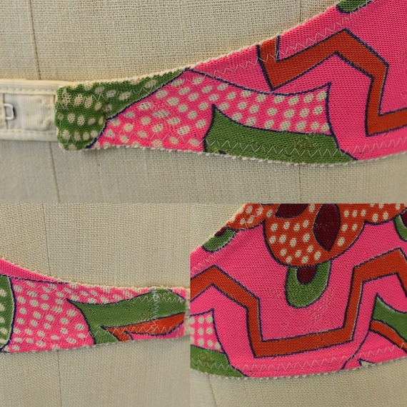 1960s Vanity Fair Patchwork Polka Dot Colorful Ps… - image 9