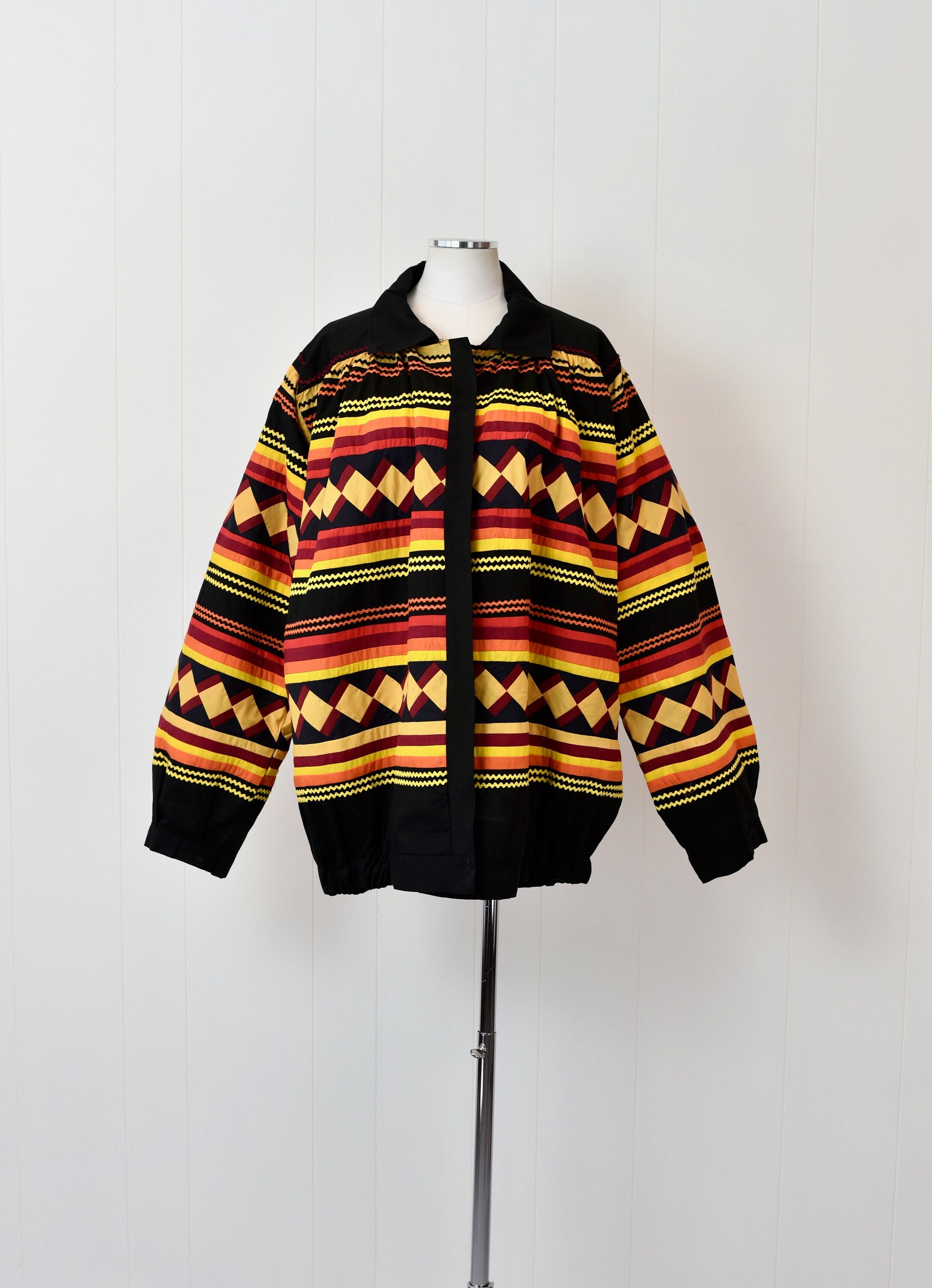 RARE 1970s/1980s Seminole Native American Black Patchwork