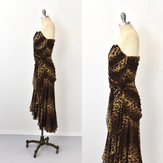 1980s Tadashi Cheetah Leopard Animal Print Party … - image 5