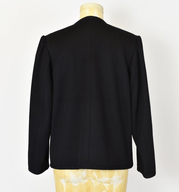 1980's Yves Saint Laurent Black Jacket - image 4