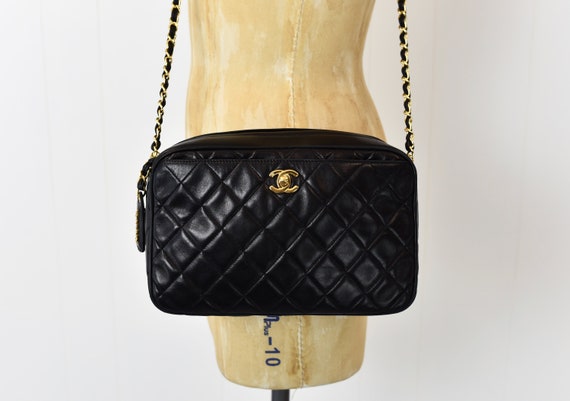 Chanel Black Covered CC Quilted Messenger Camera Flap Bag Lambskin –  Boutique Patina