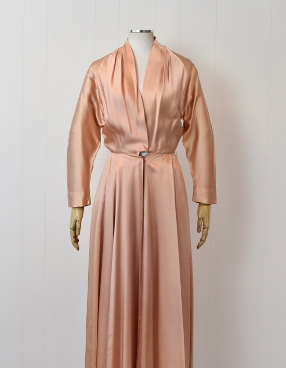 1940s Blush Pink Satin B. Cohen Original Dressing… - image 2