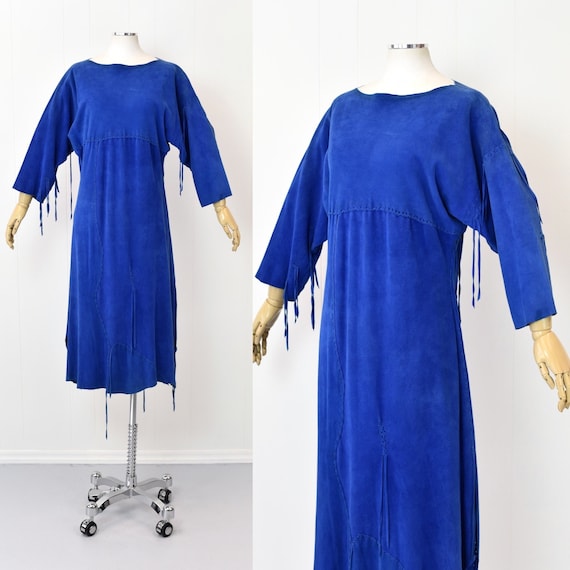 blue suede fringe dress Navy Suede Fringe Dress – Jacelle Sherwood Boutique main image 0