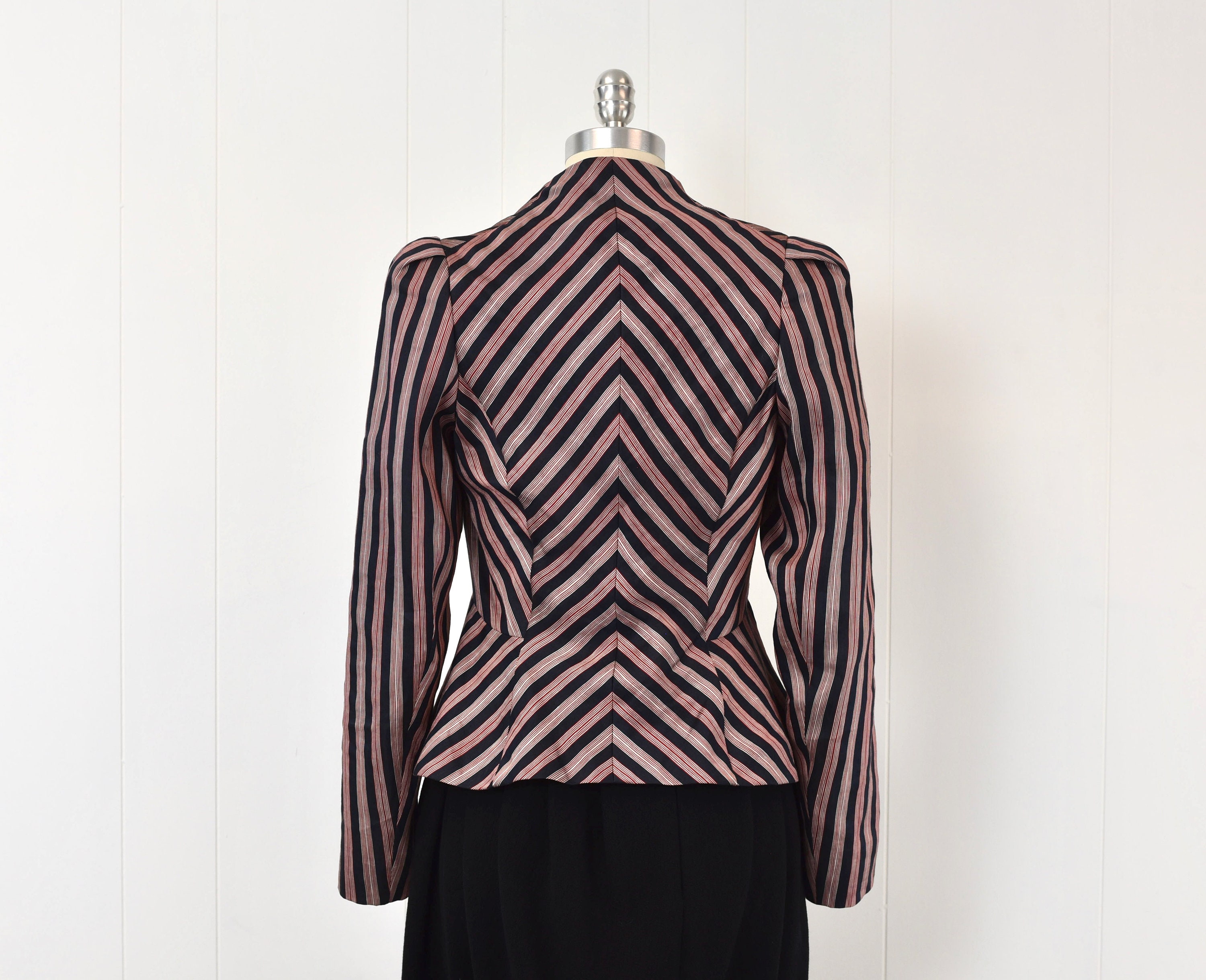 アングロマニア　ヴィヴィアン　ジャケット　90s イタリー製 1990s Vivienne Westwood Anglomania Striped Linen Blend