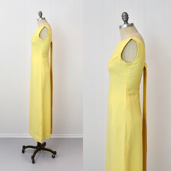 1960s Lorrie Deb Yellow Maxi Dress Gown - image 5