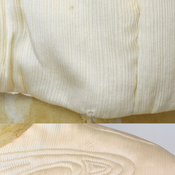 1970s Ronald Amey Couture Ivory Off White Silk Em… - image 7
