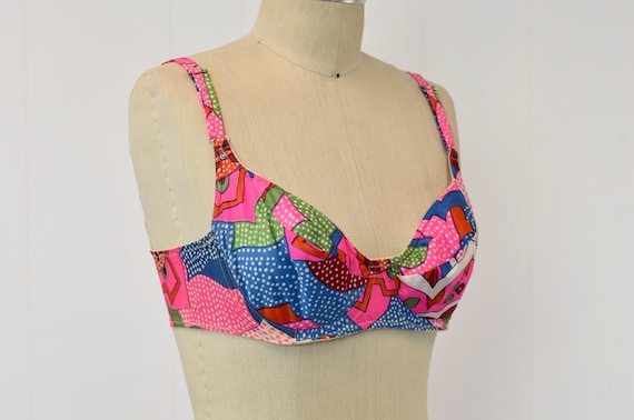 1960s Vanity Fair Patchwork Polka Dot Colorful Ps… - image 3