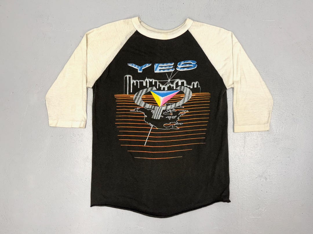 1984 Yes World Tour Paper Thin Single Stitch Double Sided Rock