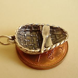 Sterling Silver Welsh Coracle Boat Charm