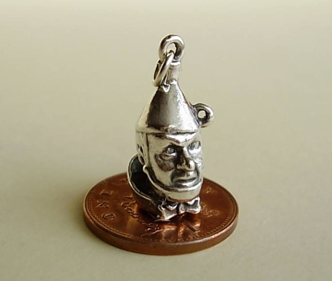 Tin Man Wizard of Oz Sterling Silver Charm - Etsy